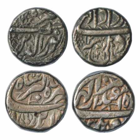 Jahangir (1605-1627 AD), Silver Rupee (2), Delhi Mint, Khurdad, AH 1026/RY 12 and Isfandar