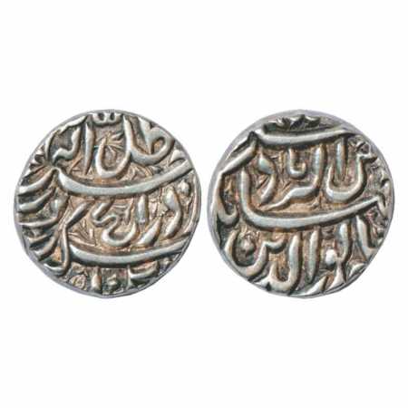 Jahangir (1605-1627 AD), Silver Rupee of Khair ? Mint (or a mintless issue), AH 102x, 11.4