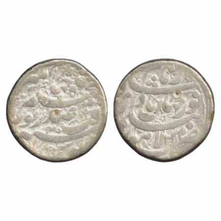 Jahangir with Noor Jahan, Silver Rupee, Lahore Mint, AH 1034/RY 20, KM 168.4. Slight cut o