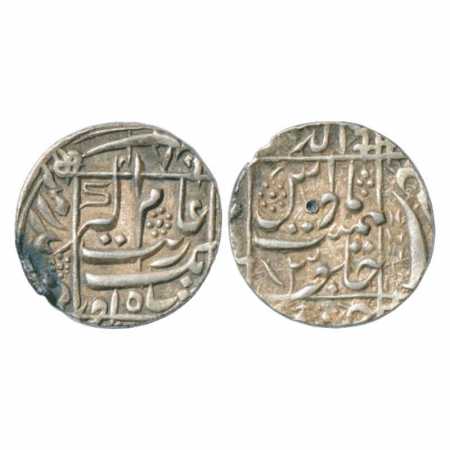 Aurangzeb (1658-1707 AD), Silver Rupee, Junagadh Mint, AH 1082/RY 14, KM 301.2. Very Fine+