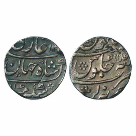 Shah Jahan II (1719 AD), Silver Rupee, Junagadh Mint, AH 113x/RY Ahd, KM 415.12. Very Fine