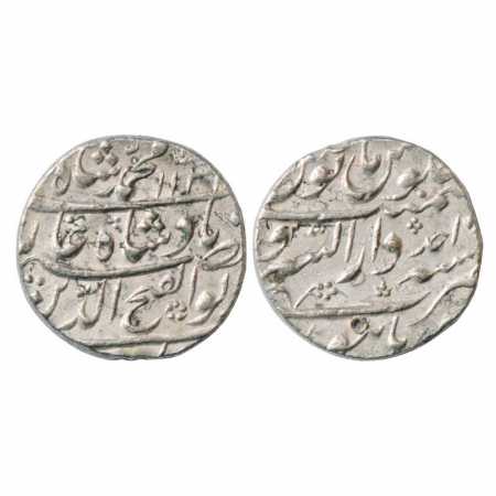 Muhammad Shah (1719-1748 AD), Silver Rupee, Dar al-Saroor Burhanpur Mint, AH 1131/RY Ahd, 