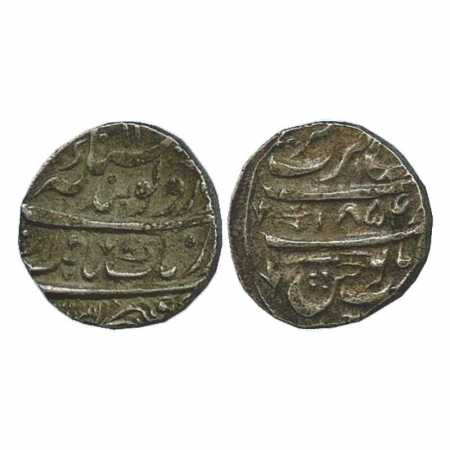 Sikh Empire, A Gobindshahi Silver Rupee of the Sikhs of Amritsar Mint of the year VS 1854.