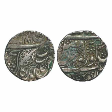 Sikh Empire, Nanakshahi Silver Rupee of the year VS 1860, erroneously minted as 1806, of A