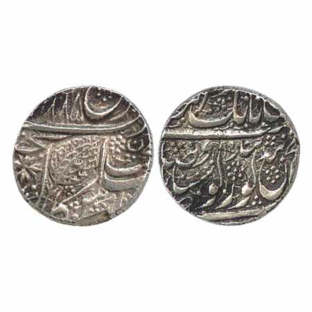 Sikh Empire, Nanakshahi Silver Rupee of frozen year series VS 1885, actual year VS (18)95,