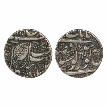 Sikh Empire, Nanakshahi Silver Rupee of frozen year series VS 1885, actual year VS (18)97,