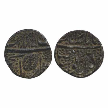 Sikh Empire, Nanakshahi Silver Rupee of frozen year series VS 1885, actual year VS (18)99,