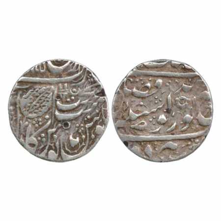Sikh Empire, Ranjit Singh (1799-1839 AD) Silver Rupee, Amritsar Mint VS (18)94, Dagger min