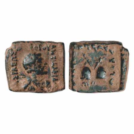 Indo-Greeks, Antialkidas (115-95 BC), Copper Unit, BN Series 17, 9.12g. Obv: Profile head 