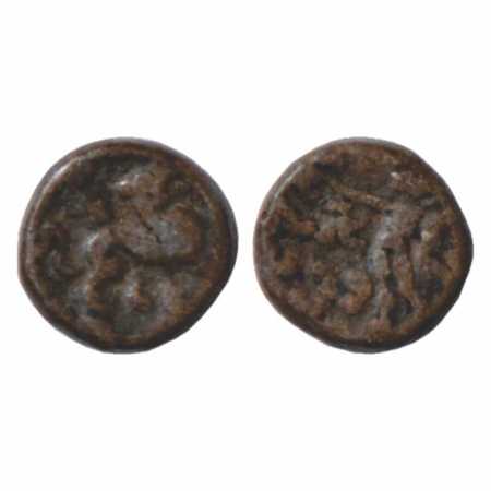 Indo-Scythian Ksatrapas, Rajuvula (10BC-20AD), Copper Unit of Jammu series, ISCH 153.4, 7.