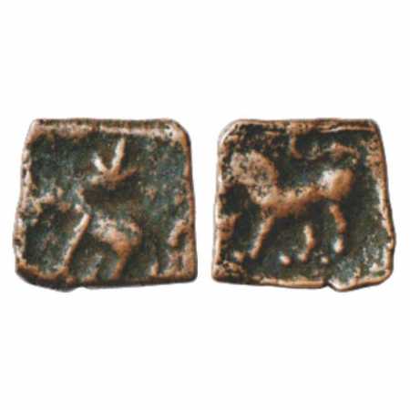 Chola Kingdom of the late 'Sangam Age' (1st-2nd Century AD), Uninscribed die-struck coin o