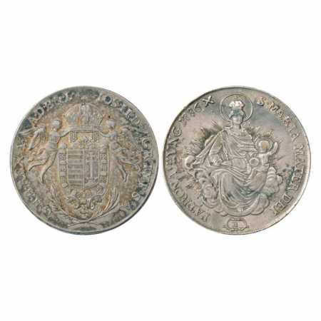 Hungary, Silver Thaler, 1786, 28.01g. B mint mark. Obv: Crowned arms with angel supporters
