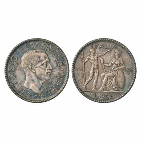 Italy, Vittorio Emanuele III, Silver 20 Lira, 14.98g. 1927 Year VI, KM 69. Very Fine+, Rar