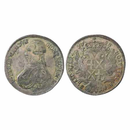 Malta, Ferdinand Hompesch, Silver 30 Tari, 1798, 29.42g. KM 58.1. Extremely Fine, Very Rar