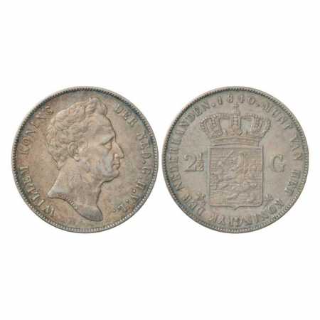 Netherland, William I, Silver 2½ Gulden, 1840, 24.79g. KM 67. Very Fine, Scarce.