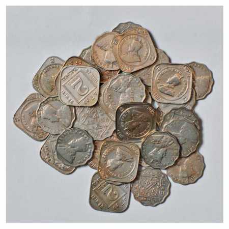 British India, George V (35), Copper Nickel Coins, 14x 2 Anna and 21x 1 Anna, Bombay and C