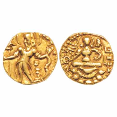 Gupta Empire, Gold Dinara of Chandra Gupta II (375-415 AD), 'Archer' type, Altekar Class I