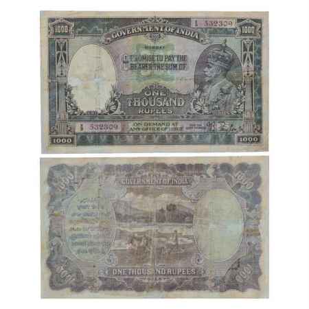 British India, George V, 1000 Rupees, ND (1931), Bombay Circle, signed by J.B. Taylor, Ser