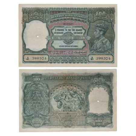 British India, George VI, 100 Rupees, ND (1938), Bombay Circle, signed by C.D. Deshmukh, S