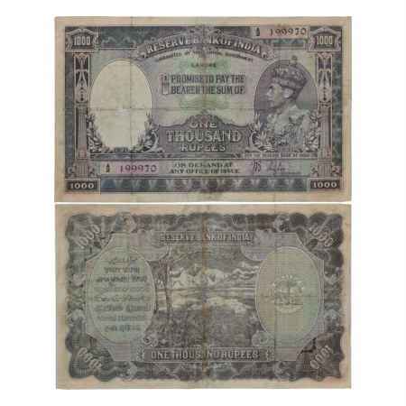 British India, George VI, 1000 Rupees, ND (1938), Lahore Circle, signed by J.B. Taylor, Se