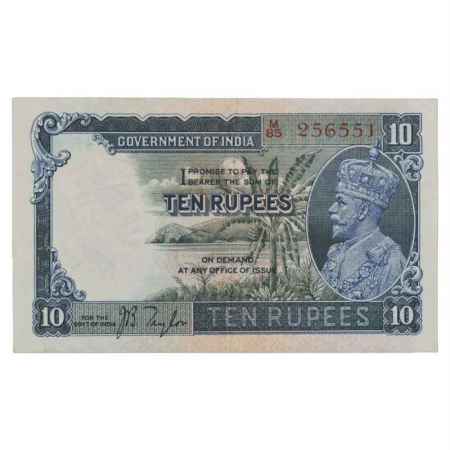 British India, George V, 10 Rupees, ND (1935), signed by J.B. Taylor, Serial No.: M85 2565