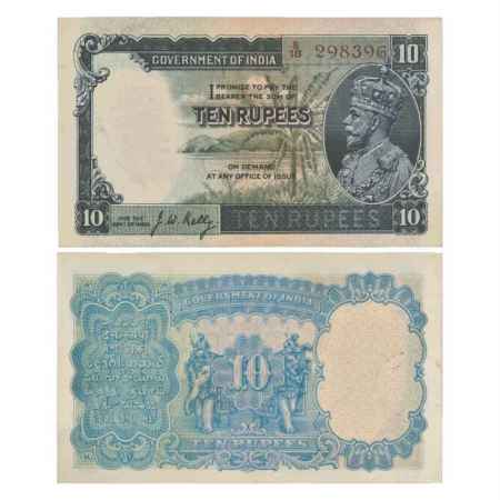 British India, George V, 10 Rupees, ND (1935), signed by J.W. Kelly, Serial No.: S18 29839