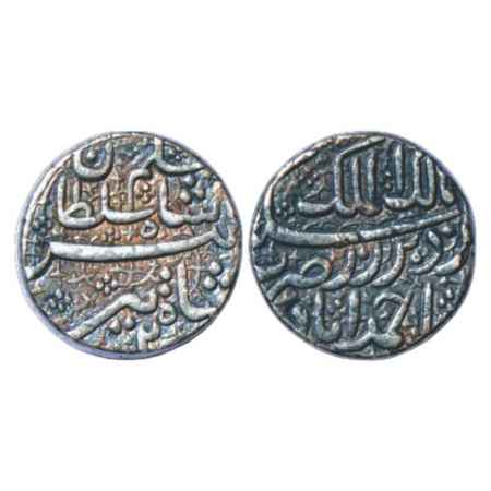Jahangir with Pre-accession name Salim, Silver Rupee, Ahmadabad Mint, Tir 2, KM 140.2. Ver