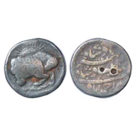 Jahangir (1605-1627 AD), Silver Zodiacal Rupee, 'Taurus' sign, Ahmadabad Mint, AH 1027/RY 