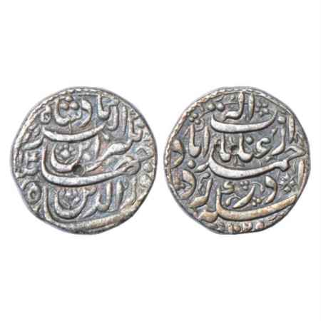 Jahangir (1605-1627 AD), Silver Rupee, Ahmadabad Mint, 'Inayat' Couplet, AH 1029/RY 14, KM