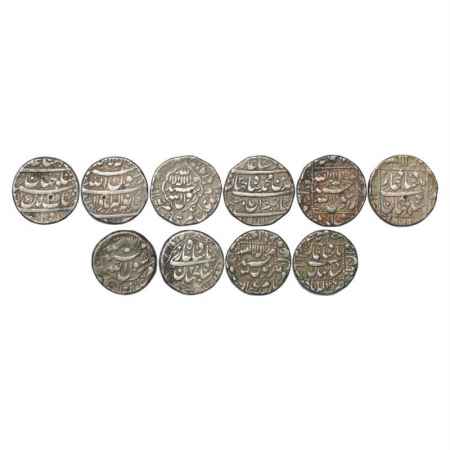 Shah Jahan (1628-1658 AD), Silver Rupee (5), Akbarabad Mint, AH xx38/RY 2, RY 2, AH 1044/R