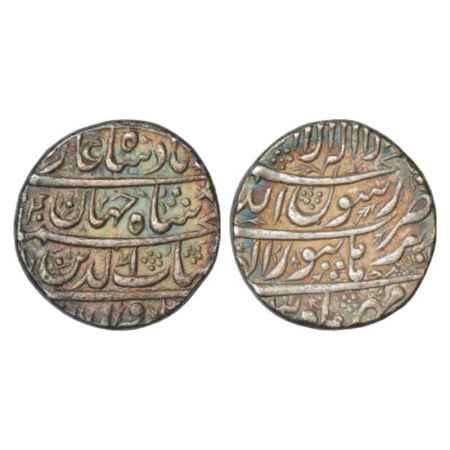 Shah Jahan (1628-1658 AD), Silver Rupee, Burhanpur Mint, Mihr, AH x040/RY 3, KM 222.5. Nic