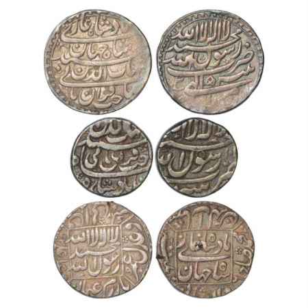 Shah Jahan (1628-1658 AD), Silver Rupee (3), Patna Mint, Amardad, AH 1039/RY 2, KM 224.16,