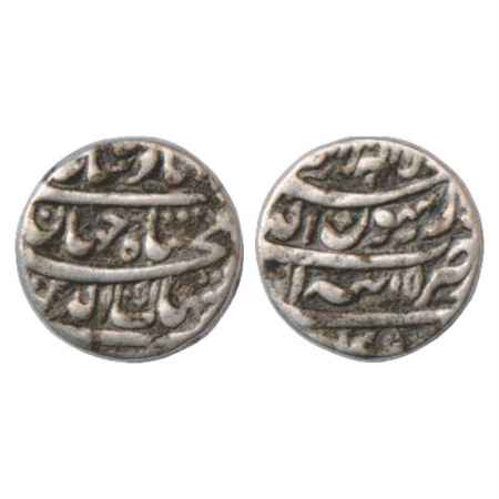Shah Jahan (1628-1658 AD), Silver ½ Rupee, Tatta Mint, AH 1051/RY 15, unlisted in KM. Very