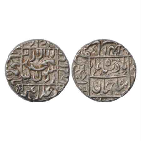 Shah Jahan (1628-1658 AD), Silver Rupee, Ujjain Mint on reverse left margin, KM 235.24. Ve