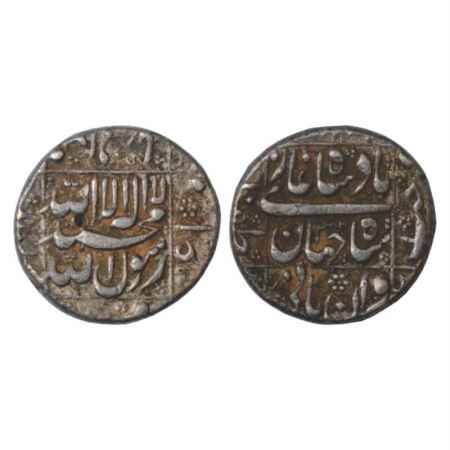 Shah Jahan (1628-1658 AD), Silver Rupee, Zafarabad Mint, Tir, AH xx69/RY 32, KM 235.25. Ve