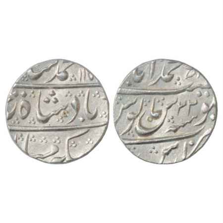 Muhammad Shah (1719-1748 AD), Silver Rupee, Muhammadabad Banaras Mint, AH 115x/RY 22, KM 4