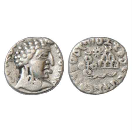 Satavahanas, Silver Portrait type Drachm of Vasithiputa Siri Pulumavi (85-110 AD), AICR 68