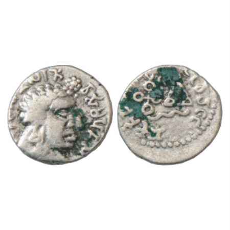 Satavahanas, Silver Portrait type Drachm of Vasithiputa Siri Satakani (110-130 AD), AICR 6