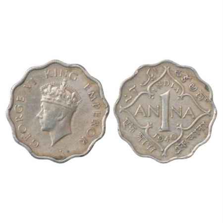 George VI, Cupro-Nickel 1 Anna, 1940, Calcutta Mint, Head Type I, PR 961. Very Fine, Scarc