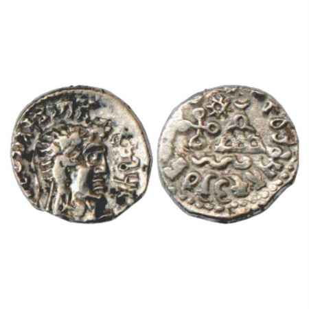 Satavahanas, Silver Portrait type Drachm of Vasithiputa Siri Vijaya Satakani (170-180 AD),
