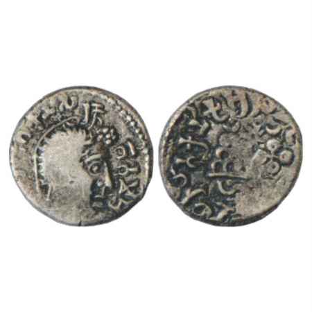 Satavahanas, Silver Portrait type Drachm of Gotamiputa Siri Yana Satakani (180-220 AD), AI