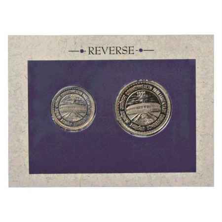 1991, 37th Commonwealth Parliamentary Conference, UNC set of 2 coins, 10 Rupees and 5 Rupe