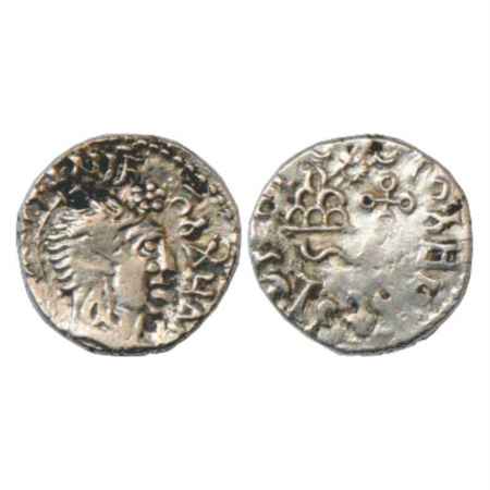 Satavahanas, Silver Portrait type Drachm of Gotamiputa Siri Yana Satakani (180-220 AD), AI