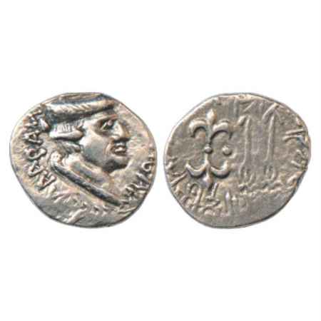 Western Ksatrapas, Kshaharata Dynasty, Silver Drachm of Nahapana (33-78 AD), 2.33g. Obv: P
