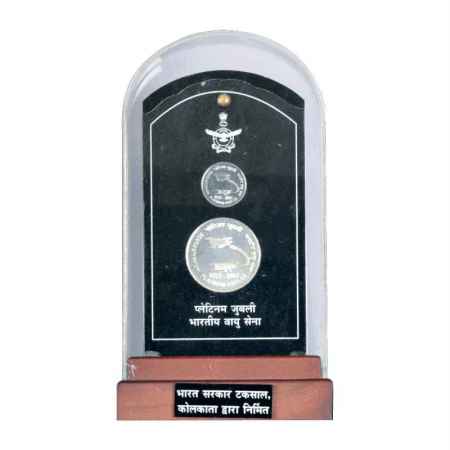 2007, Indian Air Force-Platinum Jubilee, Special VIP Proof set of 2 coins, 100 Rupees and 
