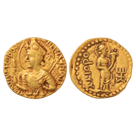 Kushans, Huvishka (155-190 AD), Gold Dinar, issued at his second Gold Mint in Gandhara in 
