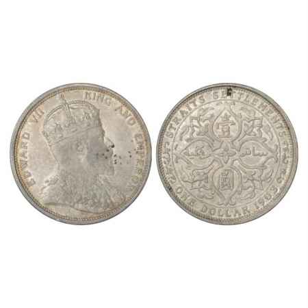 Straits Settlements, Edward VII, Silver Dollar, 26.95g. 1903, 'B' raised, KM 25. Very High