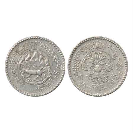 Tibet, Silver 3 Sprang, 12.30g, date are written in word, KM Y26. Very Fine+, Scarce.