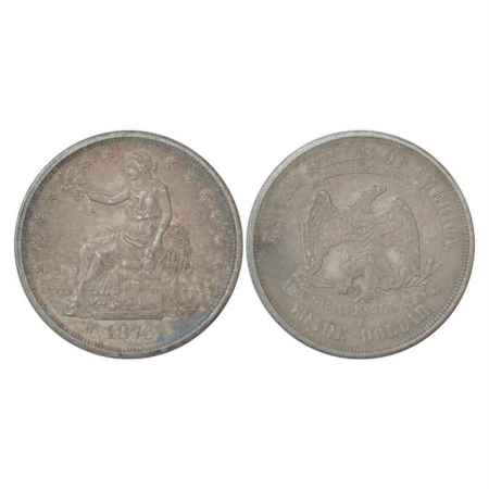 United States, Silver Trade Dollar, 27.22g. 1876, 'S' mint mark, KM 108. Very Fine, Rare.