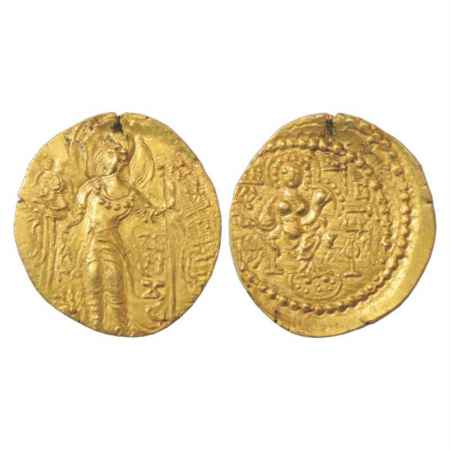 Gupta Empire, Samudra Gupta (350-375 AD), Gold Dinar of 'Standard' type, Altekar Class I v